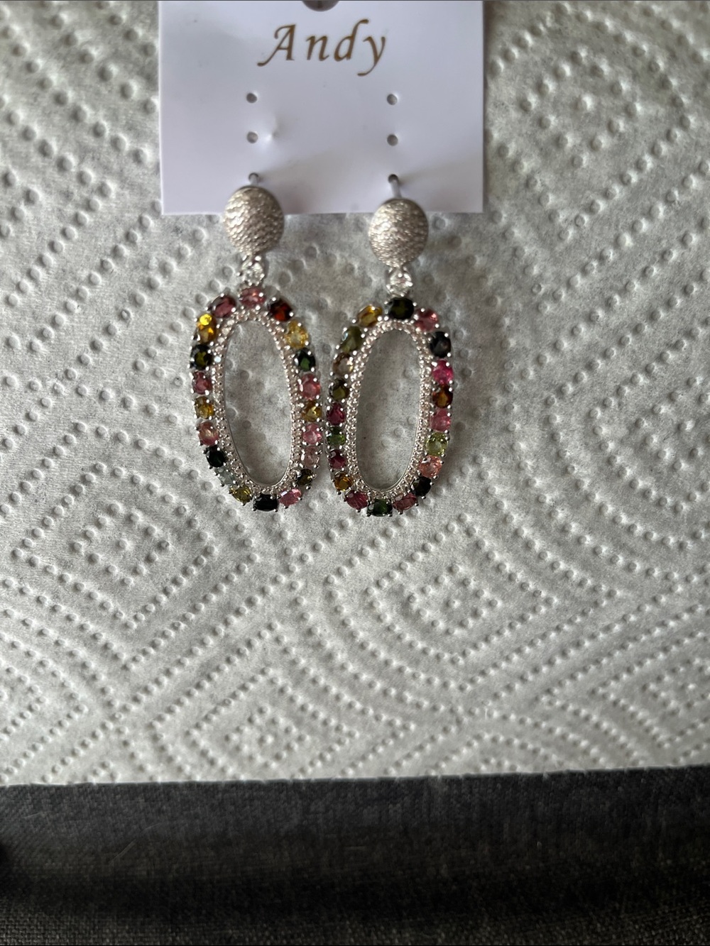 🎀🌸🎀🌸 NWOT JTV 925 SS MULTI SAPPHIRE EARRINGS. 🌸🎀🌸🎀